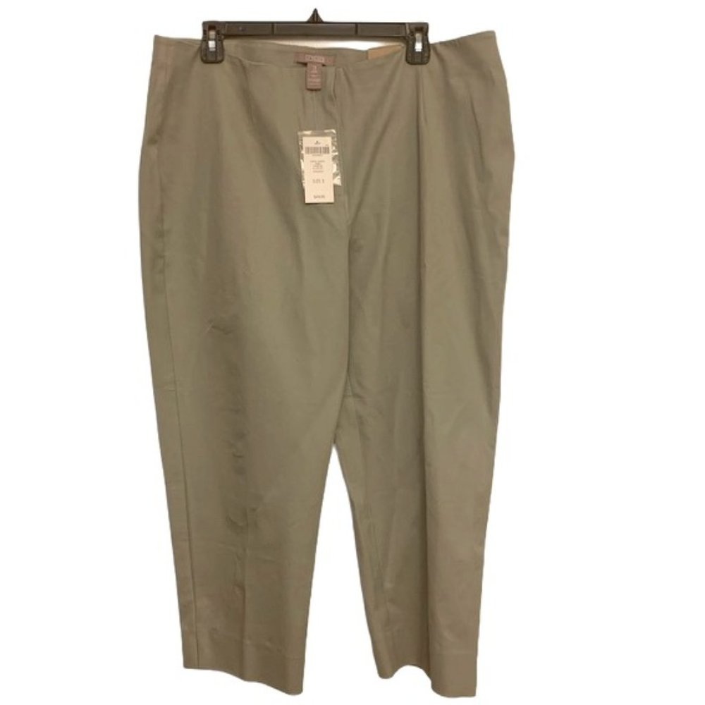Chico's Capital Stretch Parra Crop In Silver Sky